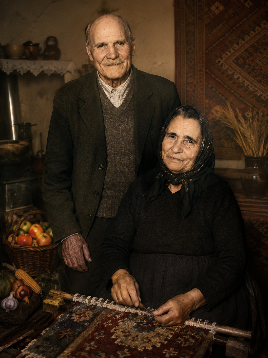 Grandparents with dignity and old-world warmth
